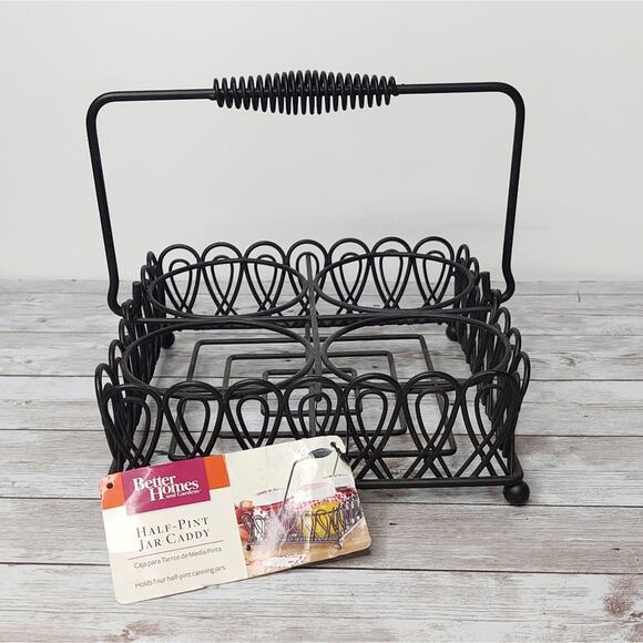 Better Homes and Gardens Metal Half Pint Jar Caddy NWT - Picture 5 of 8